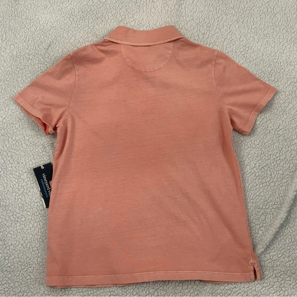 Vineyard Vines Performance Polo Shirt Boy’s L Pink Polo 100% Cotton Pocket New